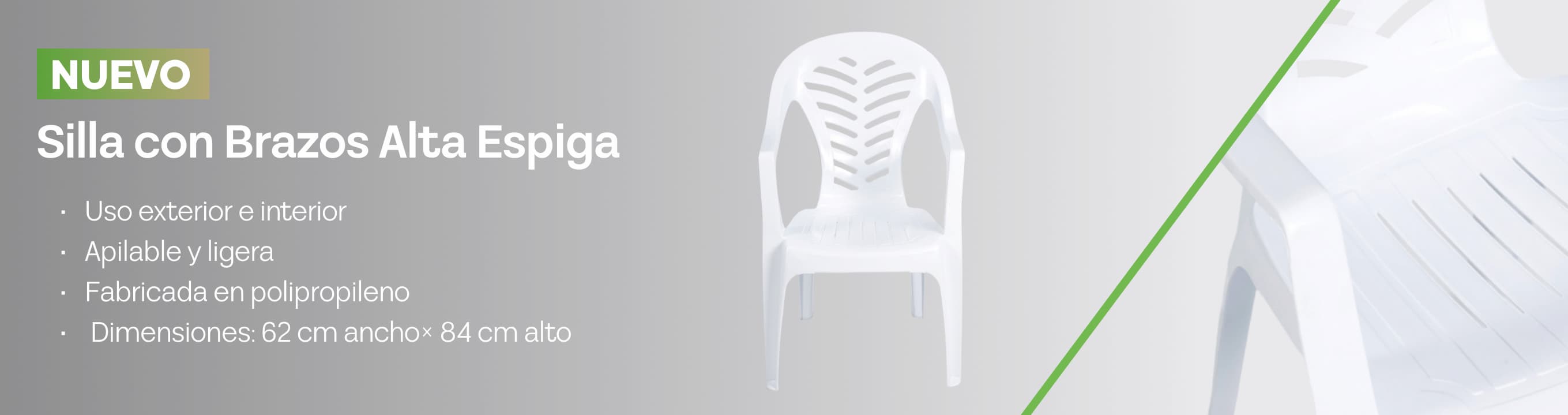Silla con Brazos Alta Espiga